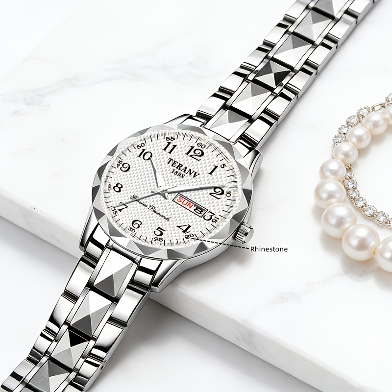 Rectangular Digital Dial Alloy Watch with Women's Strap